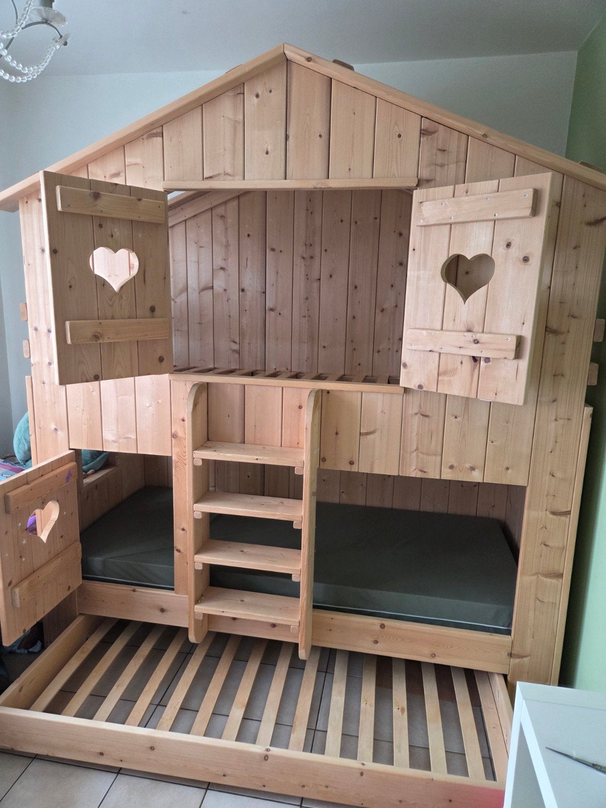 stapelbed huisje, Huis en Inrichting, Ophalen, Zo goed als nieuw, 210 cm