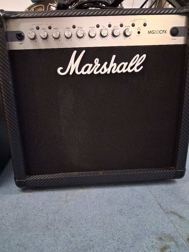 amplis guitare 2 x Line6 + Marshall + Pedal noise suppressor, Ophalen, Gebruikt, Gitaar, 50 tot 100 watt