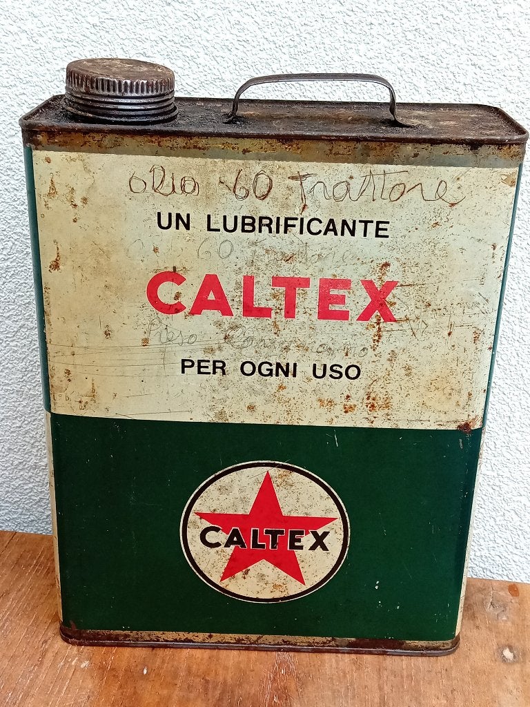 Bidon d'huile moteur CALTEX rare, Collections, Enlèvement ou Envoi, Utilisé