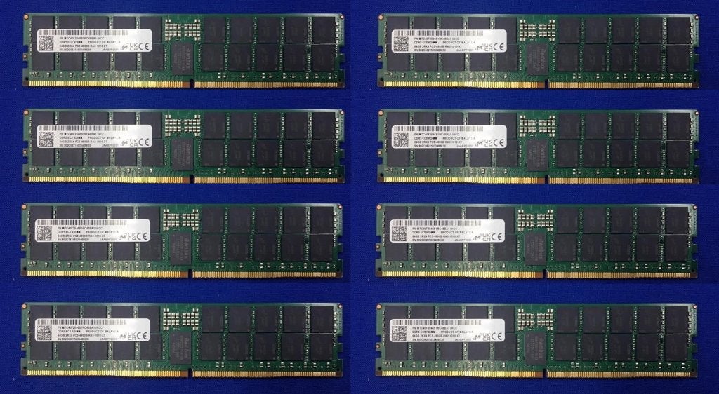 512Gb DDR5 MICRON (8x64Gb) 2RX4 PC5-4800B, Informatique & Logiciels, Enlèvement ou Envoi, DDR5, 64 GB, Serveur