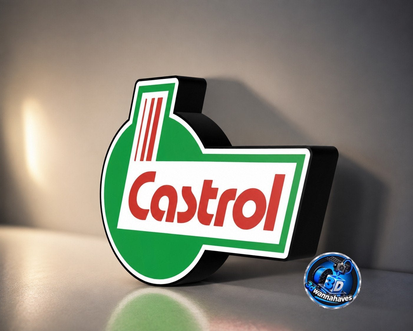 Mooie Castrol lichtbak, voorzien van energiezuinige LED, Enlèvement ou Envoi, Neuf, Table lumineuse ou lampe (néon)