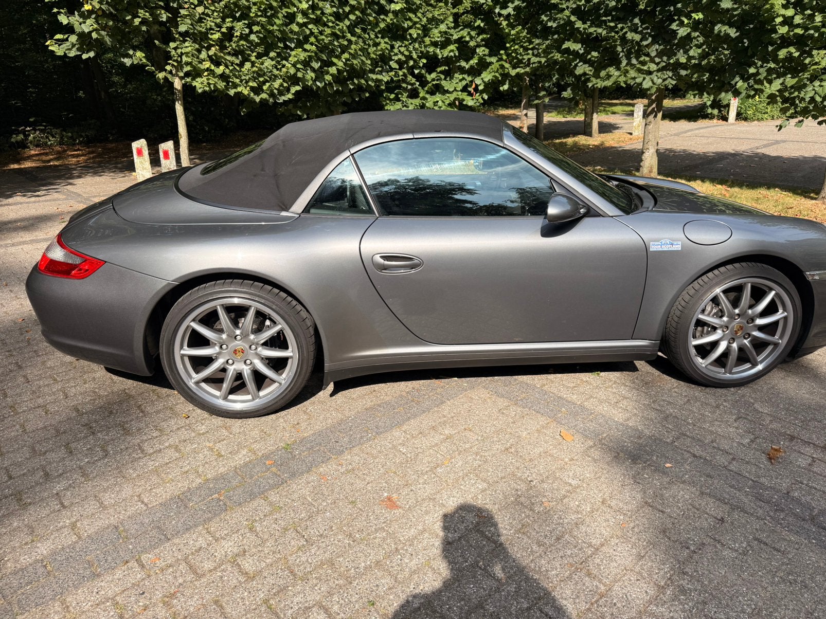 Porsche 997 Carrera 4 Cabrio weinig km., Autos, Cuir, Argent ou Gris, Achat, Cabriolet