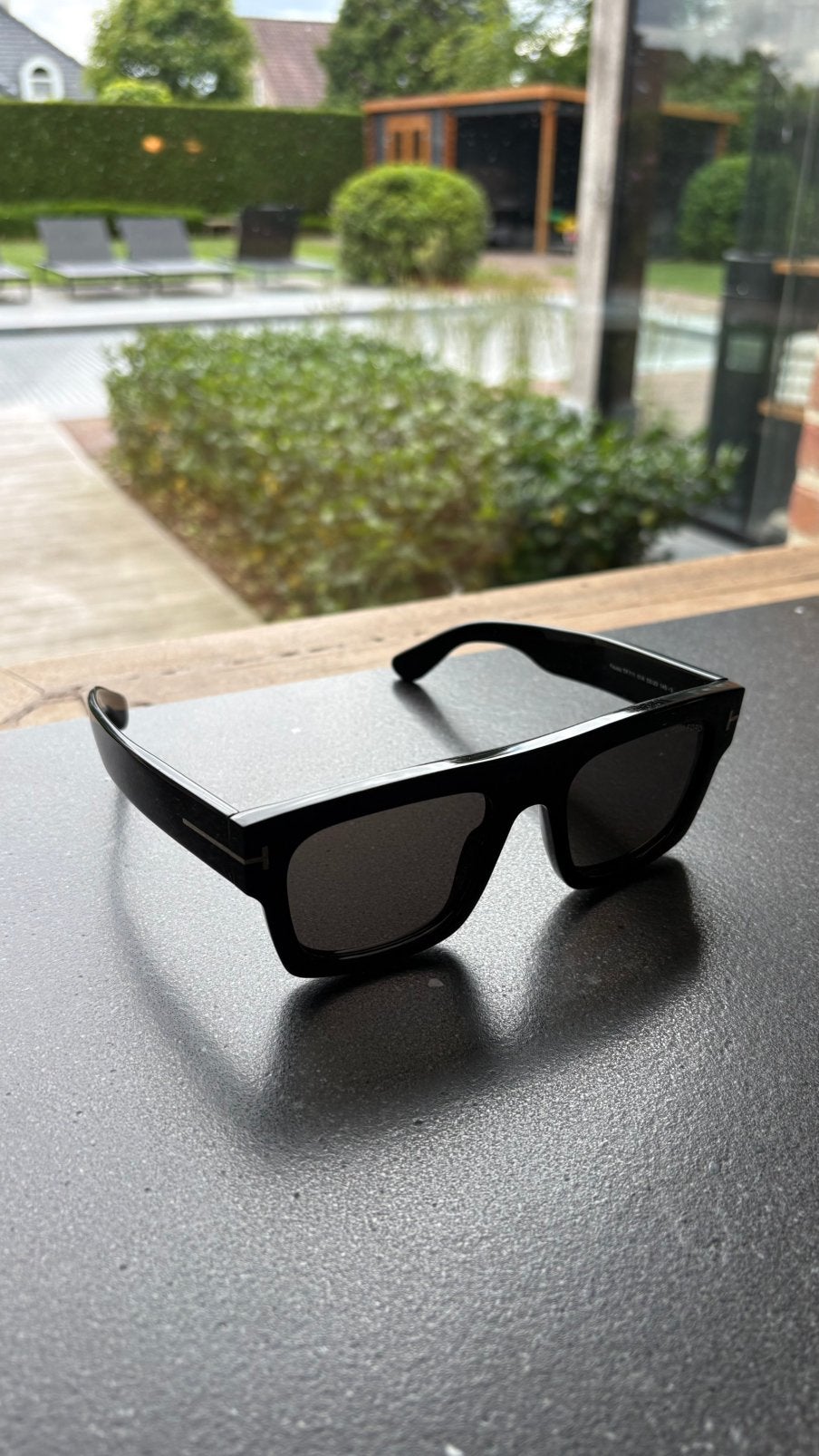 Tom Ford Fausto TF711 Zonnebril Zwart - Origineel, Enlèvement ou Envoi, Comme neuf, Noir, Lunettes