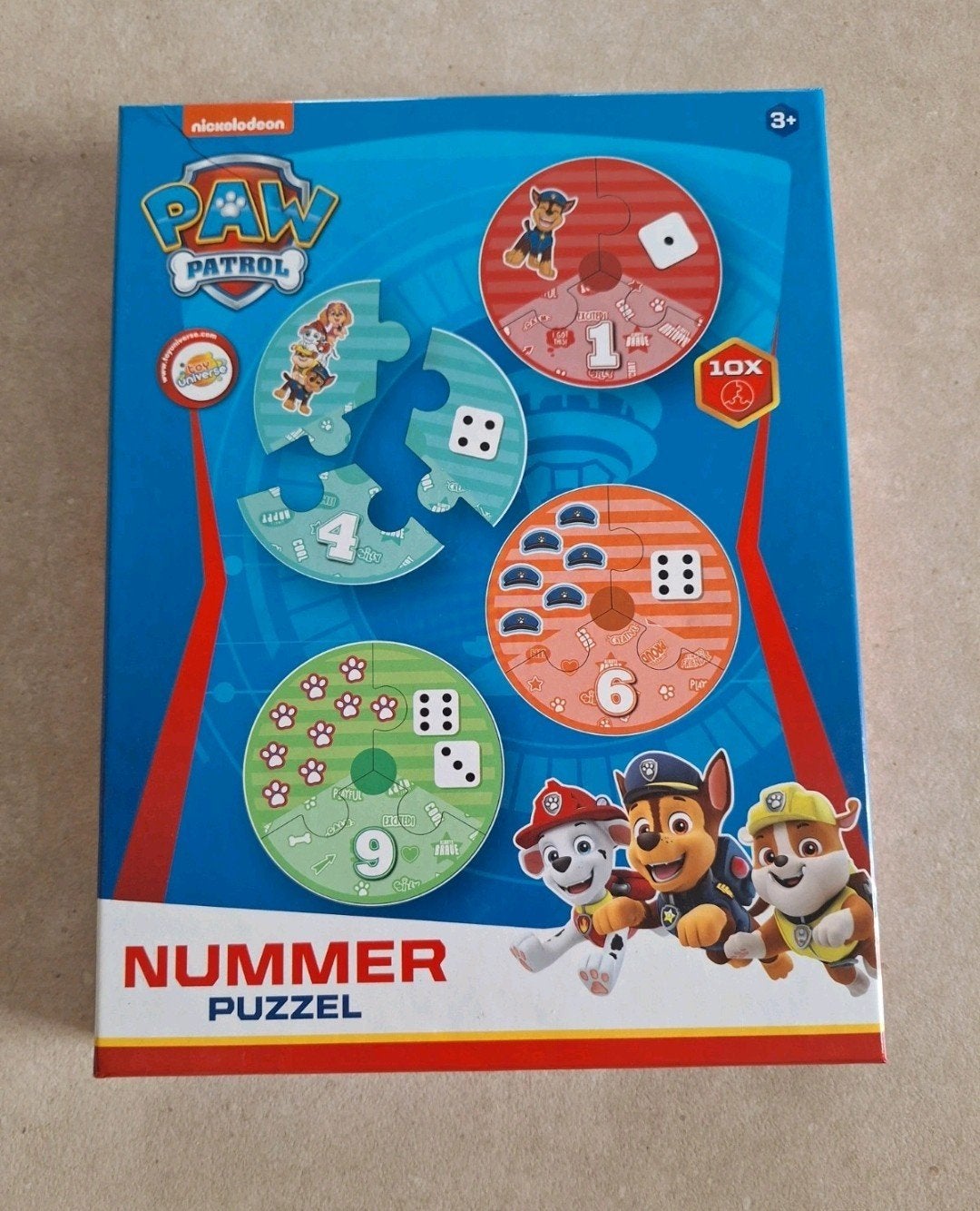 Paw patrol cijferpuzzel, Ophalen of Verzenden, 10 tot 50 stukjes, Zo goed als nieuw, 4 tot 6 jaar