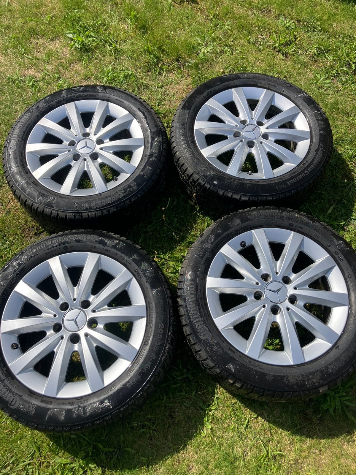 Pneus mercedes, Autos : Pièces & Accessoires, Pneus & Jantes, Pneus et Jantes, 16 pouces, 205 mm, Véhicule de tourisme, Utilisé