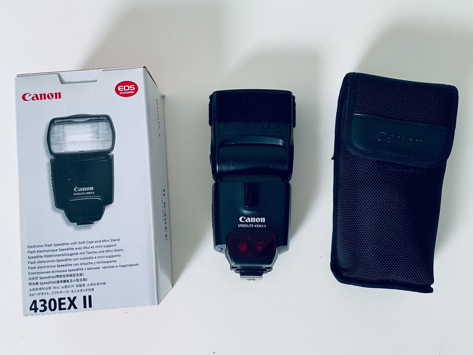 Canon Speedlite 430EX II flitser+originele doos & Canon case, Canon, Enlèvement ou Envoi, Canon, Flash externe