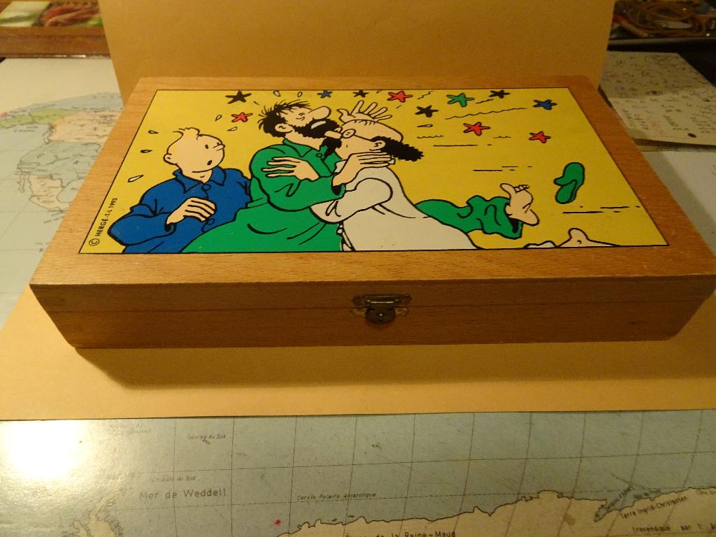 Coffret 28 cubes en bois Vilac - Tintin, Collections, Enlèvement ou Envoi, Tintin, Comme neuf, Livre ou Jeu