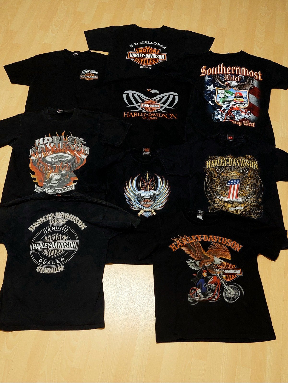 9 t-shirts Harley-Davidson, Vêtements | Hommes, T-shirts, Enlèvement ou Envoi, Noir, Harley Davidson
