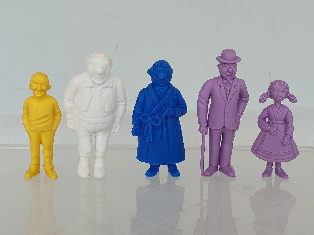 Lot van 5 Kuifje Tintin figuren (Esso, Belvision) (4), Enlèvement ou Envoi, Tintin, Utilisé, Statue ou Figurine