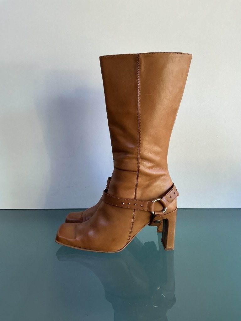 Kekke leren bruine laarzen maat 39 | Boho | Gratis verzenden, Kleding | Dames, Hoge laarzen, Bruin, Verzenden, Zo goed als nieuw