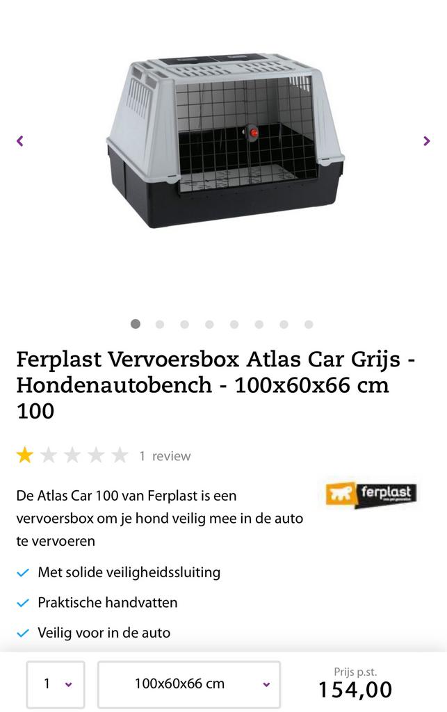 Hondenautobench. Ferolast, Ophalen, Zo goed als nieuw