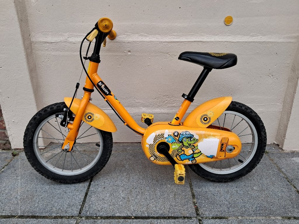 Kinderfiets, Fietsen en Brommers, Ophalen, Zijwieltjes, Gebruikt, B-Twin