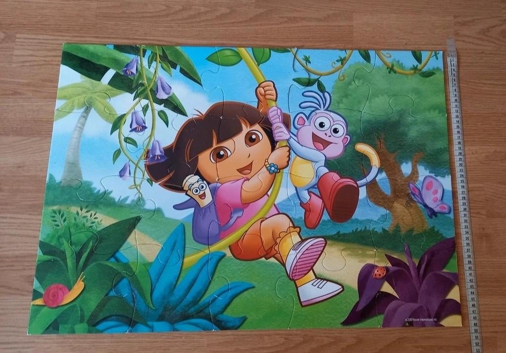 Puzzle de sol Dora - 20 pièces - 3+, Enlèvement ou Envoi, 10 à 50 pièces, Utilisé, 2 à 4 ans