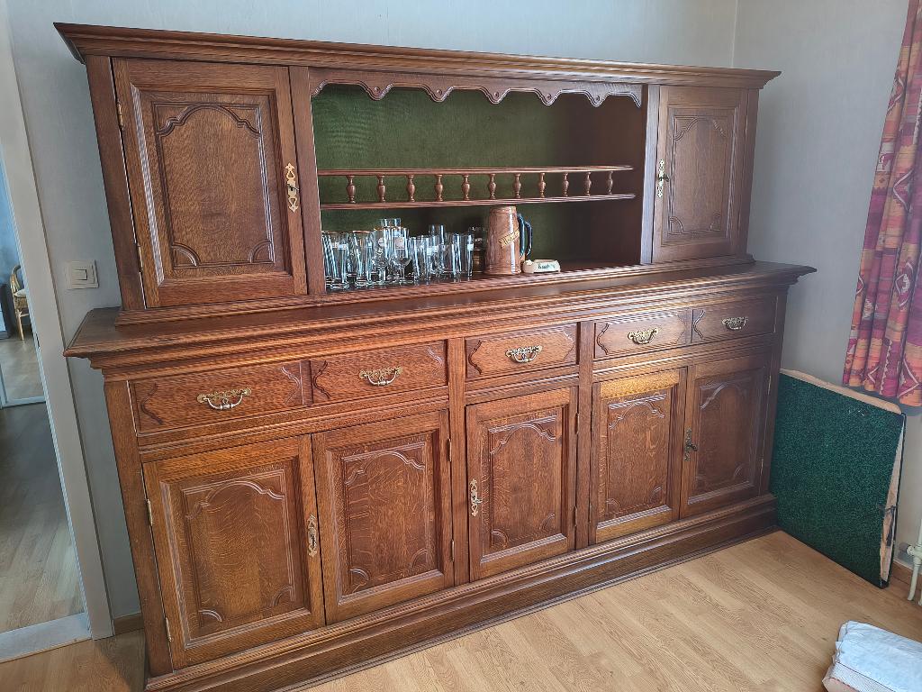 Antieke volle houten kast, Antiek en Kunst, Ophalen