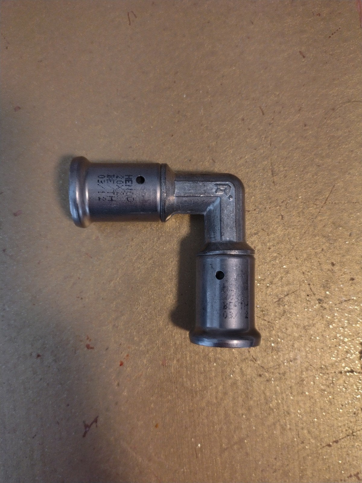 Coude en acier inoxydable de 20 mm, 20 pièces., Bricolage & Construction, Tuyaux & Évacuations, Enlèvement