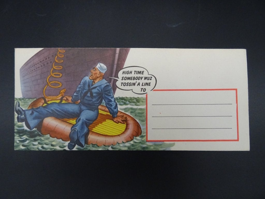 Amerikaanse humoristische enveloppe wo2 (3), Ophalen of Verzenden, Overige soorten, Overige typen