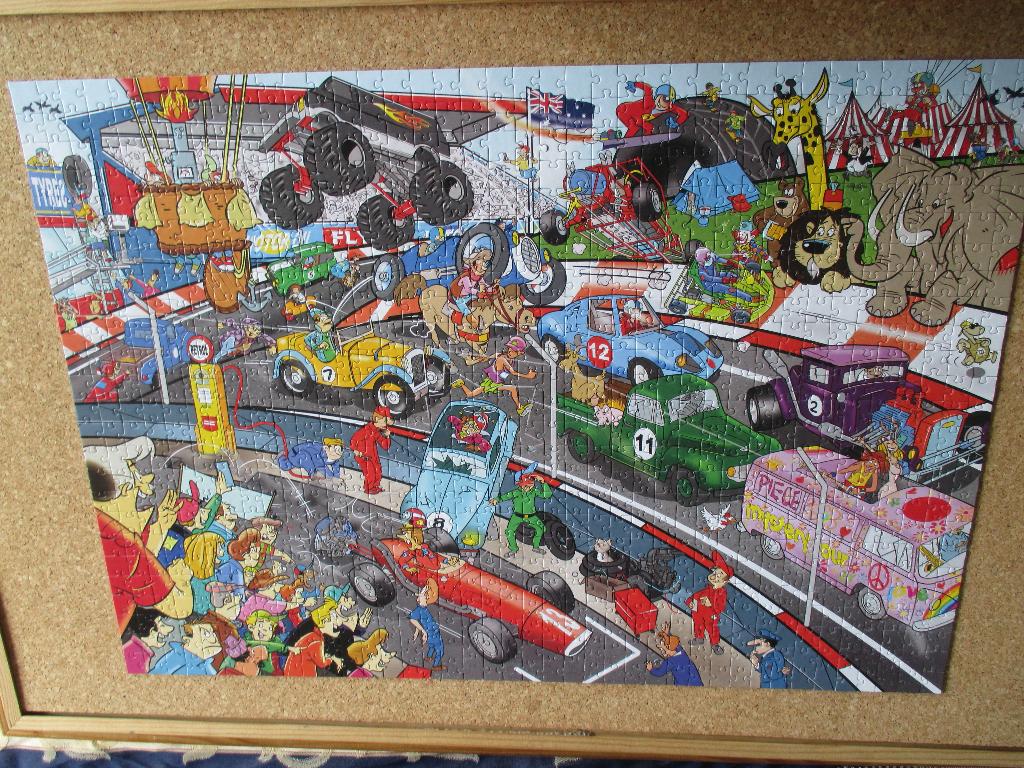 puzzel that's life racebaan 1000, Hobby en Vrije tijd, Ophalen of Verzenden, 500 t/m 1500 stukjes, Zo goed als nieuw, Legpuzzel