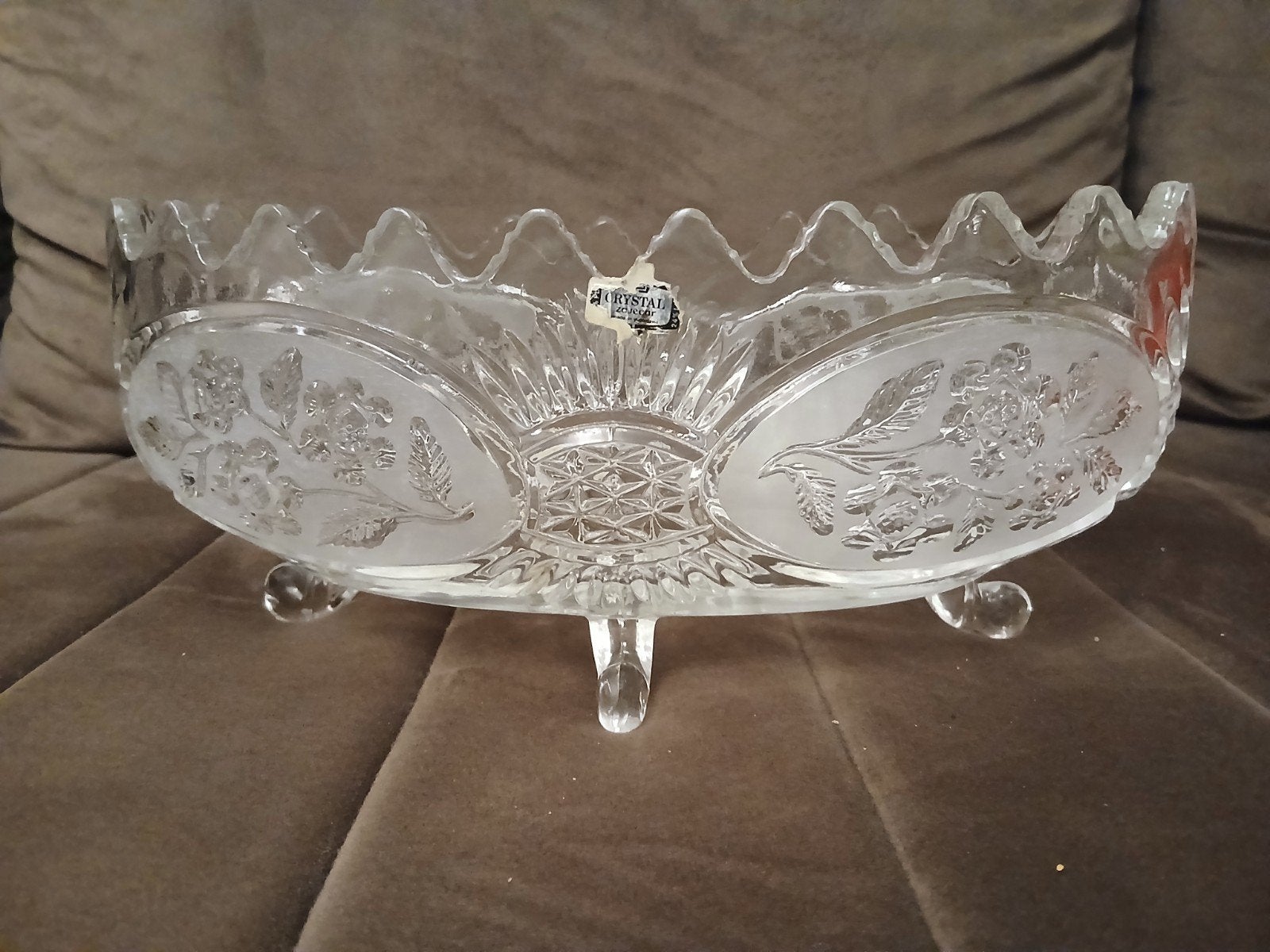Coupe à fruits / Corbeille en cristal taillé 24%, Enlèvement ou Envoi