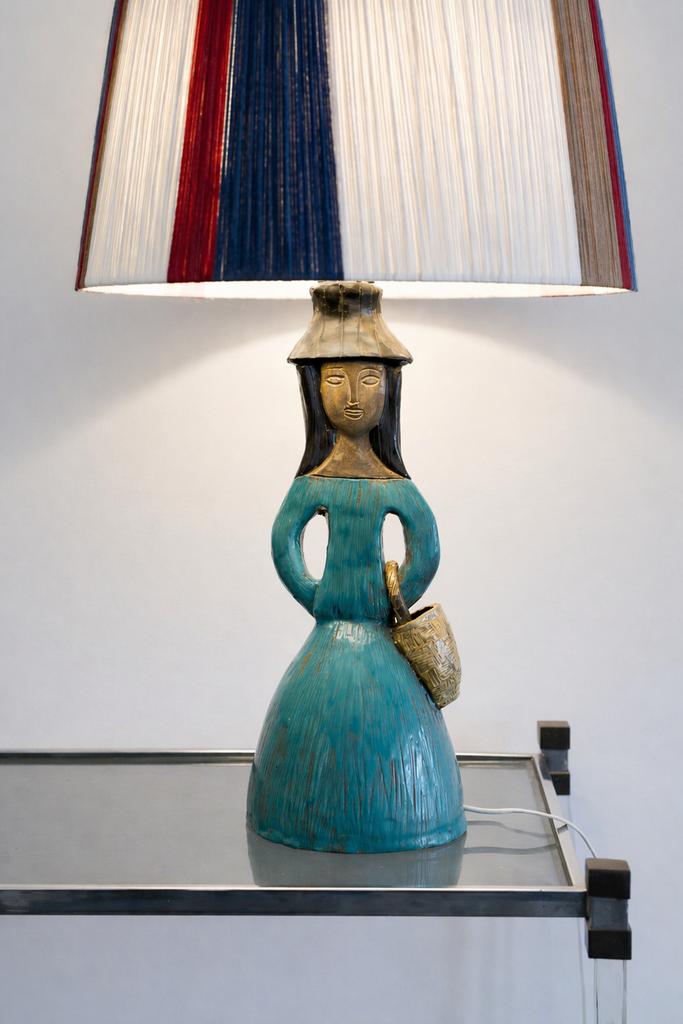 Keramiek lamp - Odette Dijeux, Overige materialen, Annee 60, Ophalen of Verzenden, Zo goed als nieuw