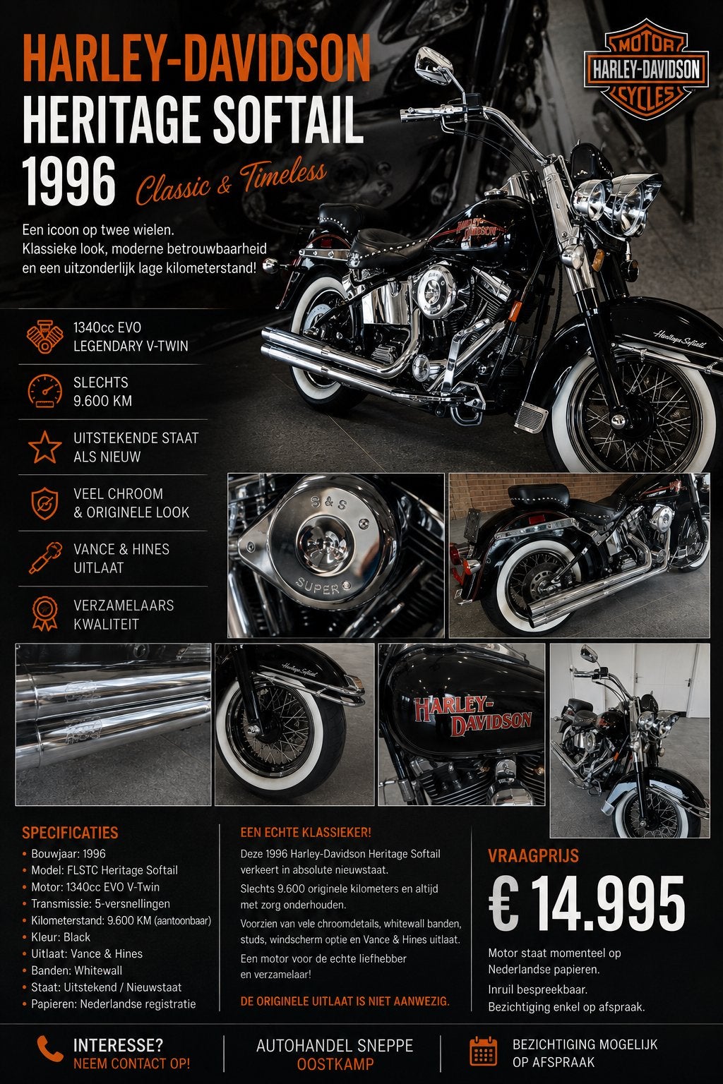 Harley - Davidson Heritage - Softail., Motoren, Motoren | Harley-Davidson, Bedrijf, Nieuw