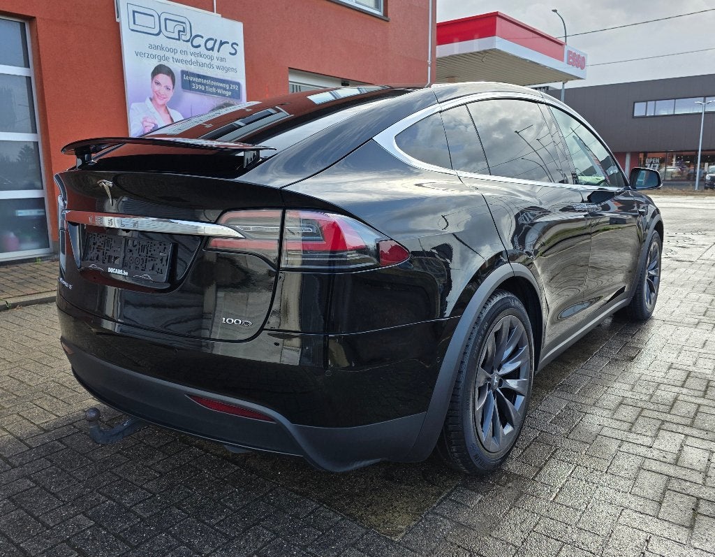 Tesla Model x - 100 D - 7 zitplaatsen, Auto's, Tesla, Automaat, Zwart, Parkeersensor, Leder