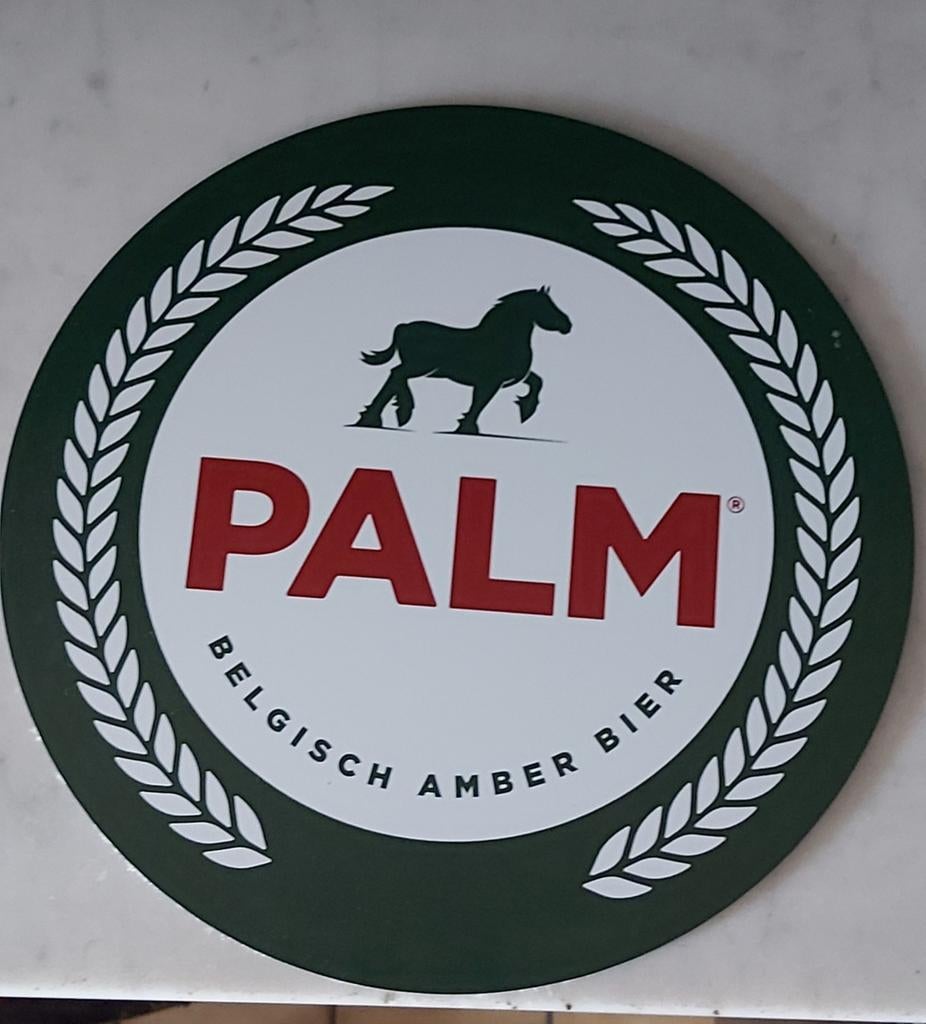 Palm rond reclame bord, Verzamelen, Biermerken, Ophalen of Verzenden