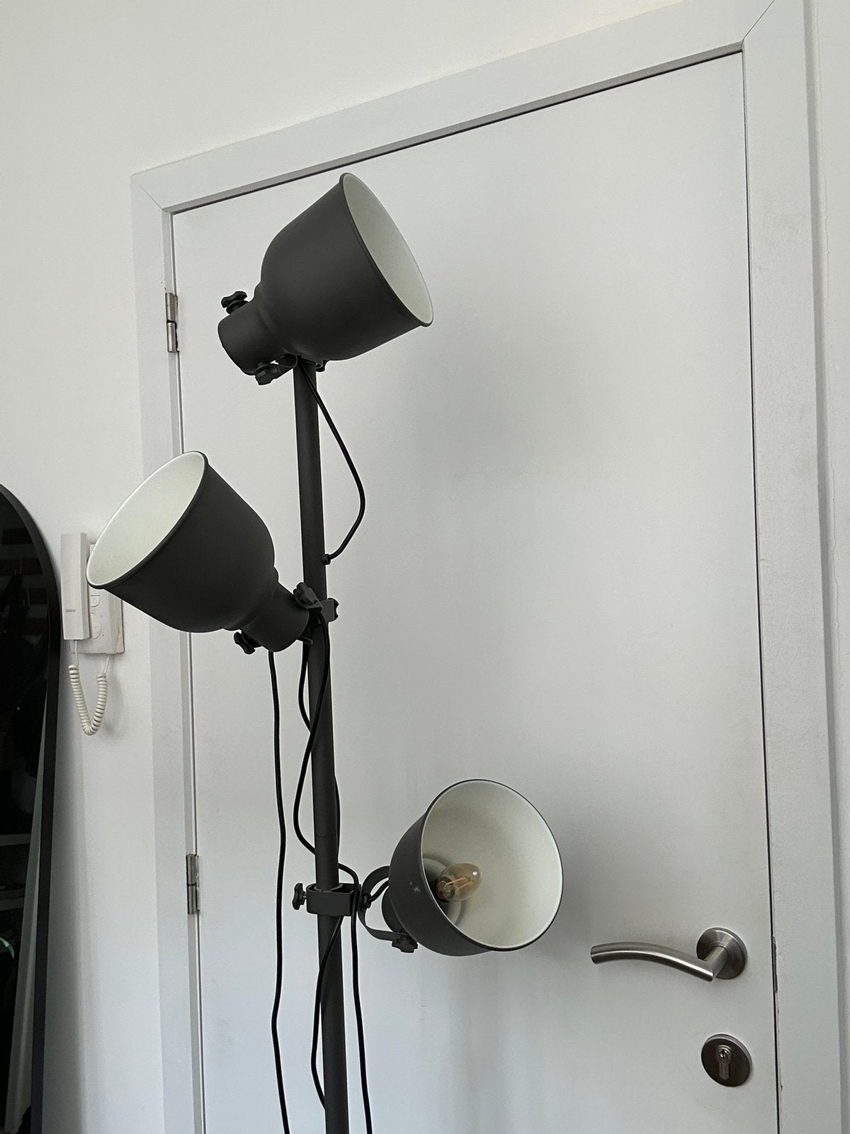 HEKTAR ikea staande lamp met 3 spots, Ophalen, Zo goed als nieuw