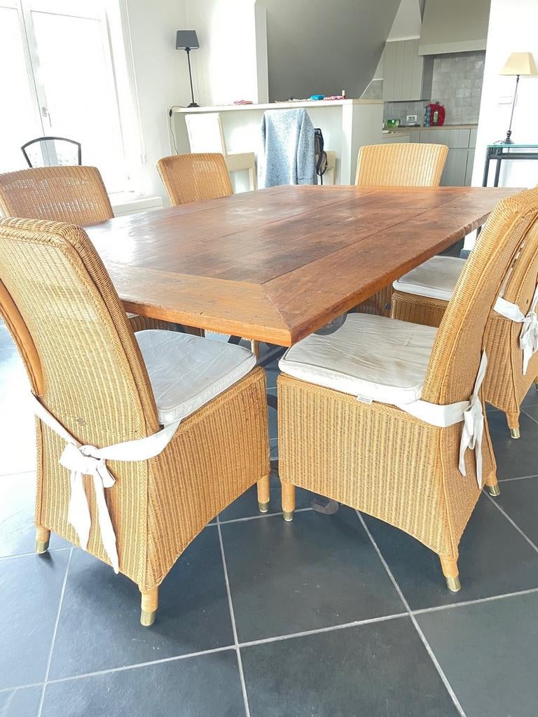Eettafel en 6 Vincent Sheppard stoelen, Huis en Inrichting, Ophalen
