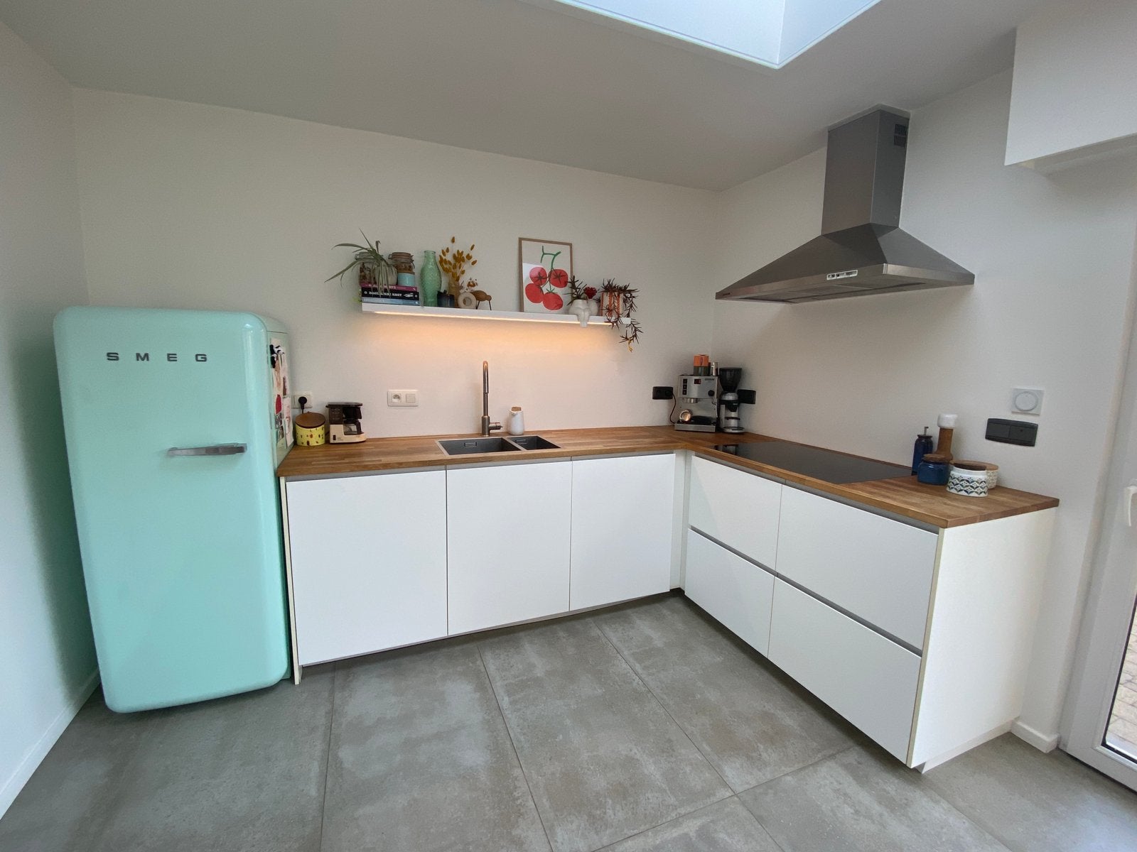Complete ikea keuken, Ophalen, Gebruikt, Wit, Hoekkeuken