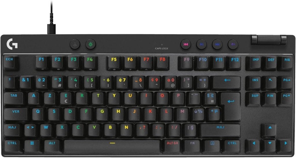 Logitech G PRO X TKL RAPID, Computers en Software, Toetsenborden, Ophalen of Verzenden, Azerty, Zo goed als nieuw, Bedraad