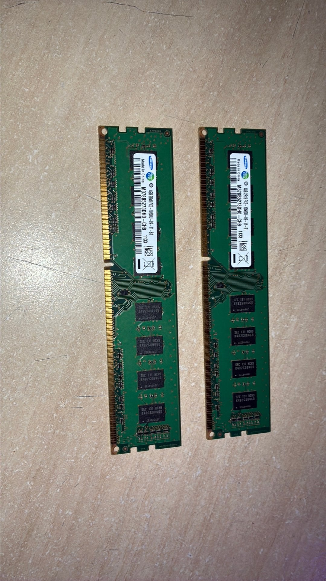 Samsung 8GB DDR3 RAM (2x4GB) 1333MHz, Gebruikt, 1333 MHz, 8 GB, DDR3