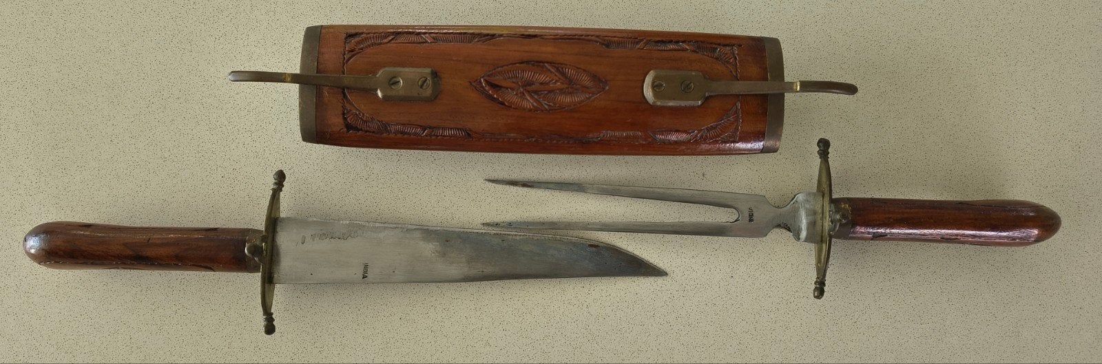 Vintage messing indiase messenset., Antiek en Kunst, Ophalen
