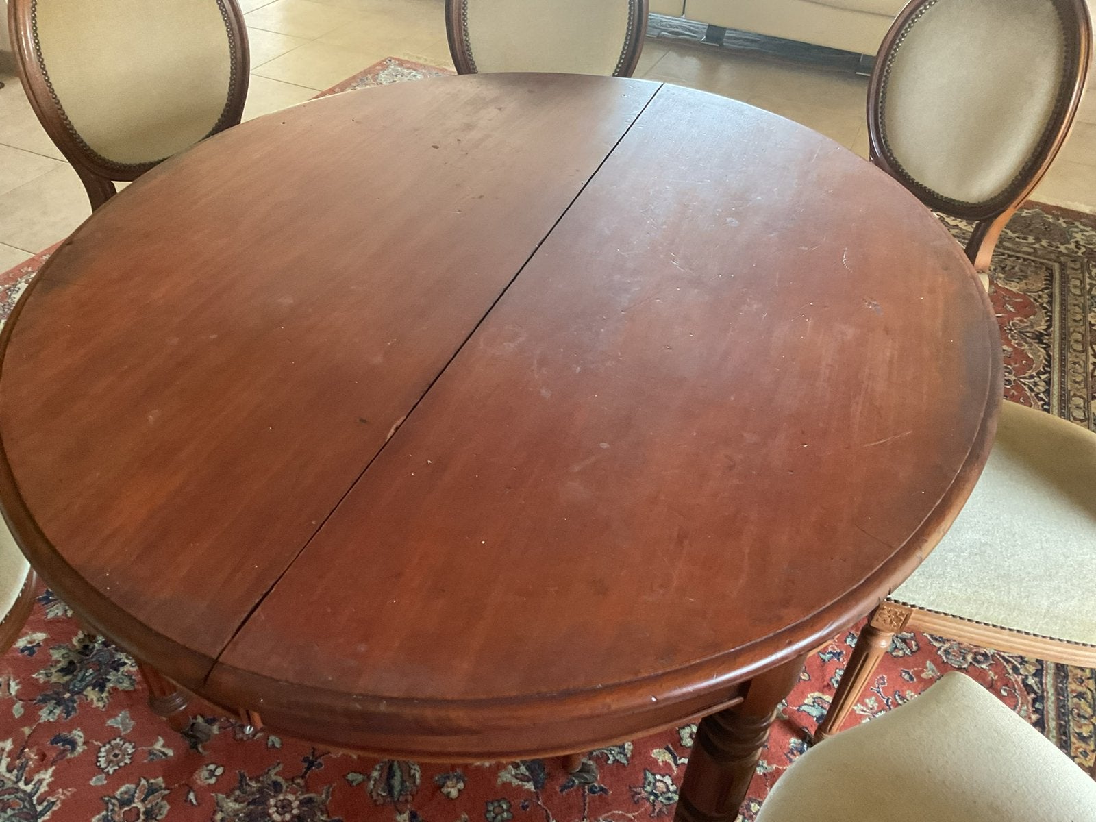Eettafel met stoelen, Antiek en Kunst, Ophalen