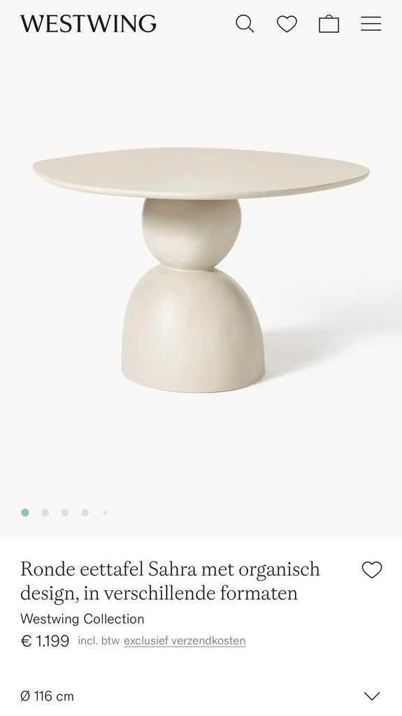 Eettafel rond, Huis en Inrichting, Ophalen, Zo goed als nieuw, Rond