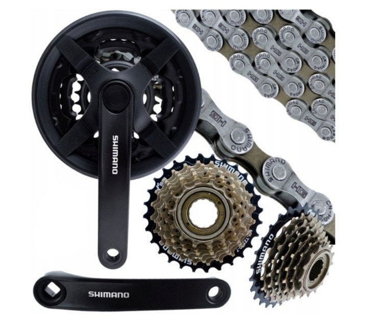 Kit Shimano NEUF : Pédalier FC-TY301 + Roue libre + Chaîne, Enlèvement, Roue, Plastique