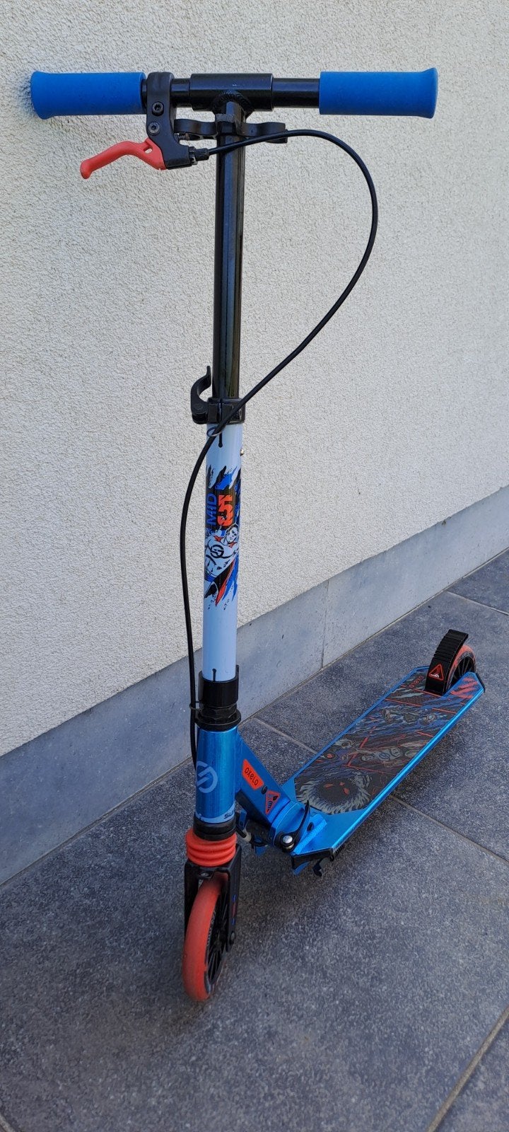 step met handrem merk "OXELO" zacht blauw, Enlèvement, Comme neuf, Step simple, Oxelo