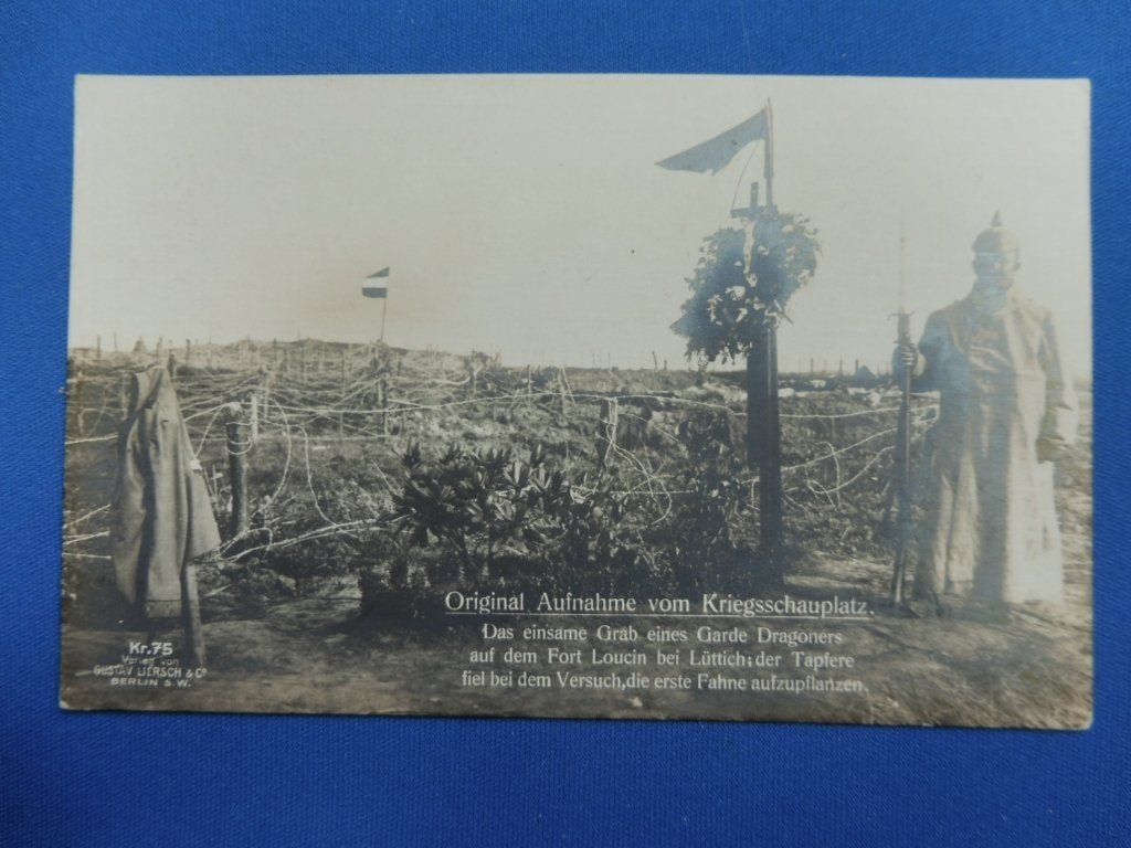 WO1 Fotokaart Graf Garde Dragoner Fort Loncin, Luik (E2), Verzamelen, Verzenden, Landmacht, Overige typen