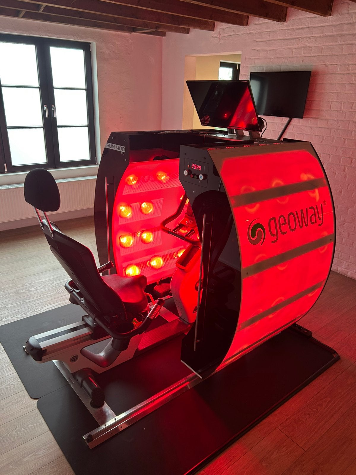 Geoway sun 400Ixl infrarood tunnel met ligfiets Hoist, Ophalen, Zo goed als nieuw