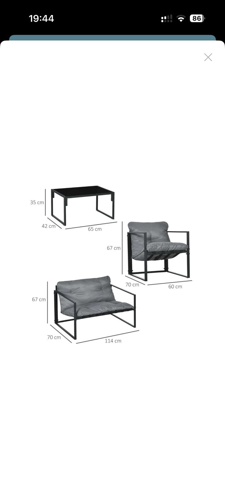 Loungeset 4 personen, Tuin en Terras, Tuinbanken, Ophalen, Nieuw