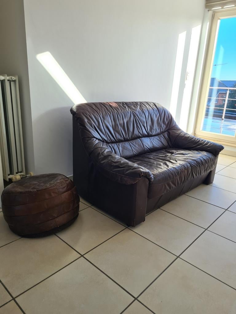 Leren zetel, Huis en Inrichting, Fauteuils, Ophalen