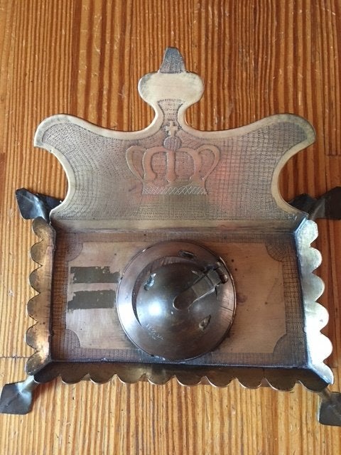 Trench art inktpot van 1 ste wereldoorlog, Ophalen of Verzenden
