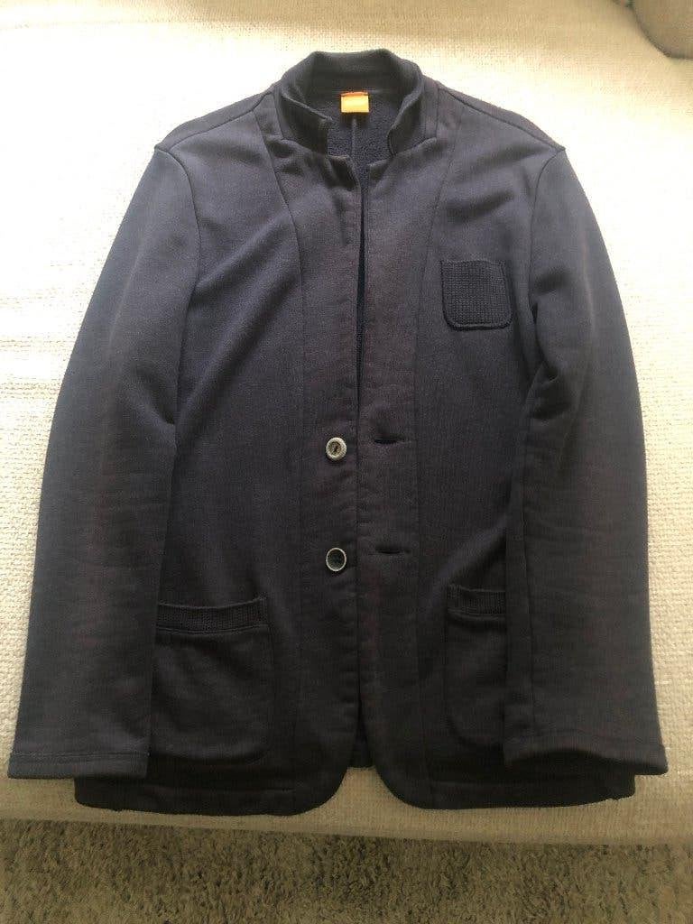 Boss gebreide blazer, Kleding | Heren, Ophalen, Maat 52/54 (L), Blauw, Hugo Boss