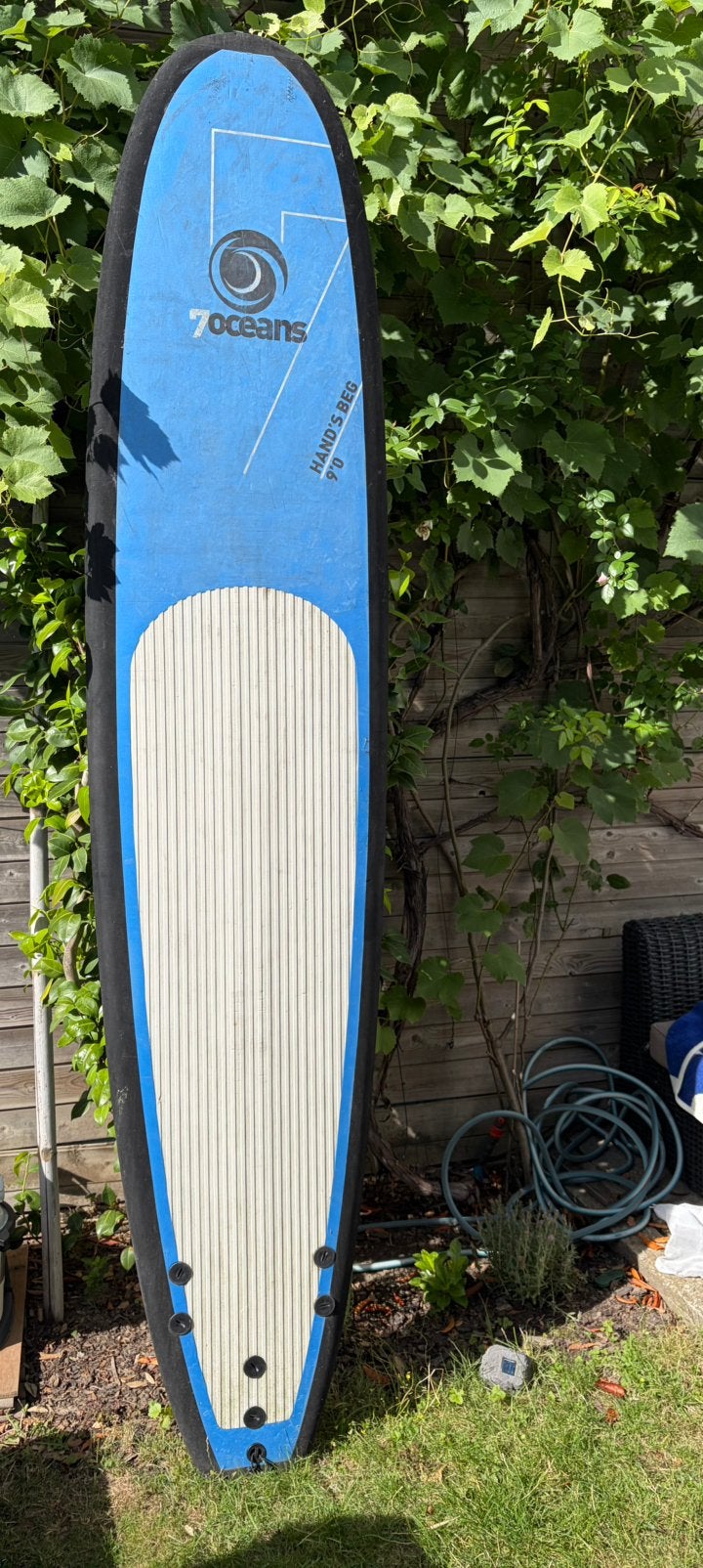 Longboard 9’0 Foam deck te koop, Enlèvement, Utilisé, Longboard, Avec ailerons