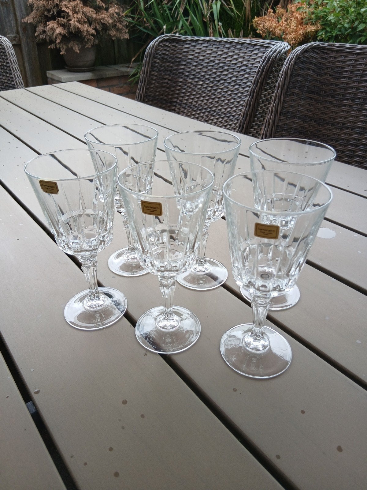 6 verres à vin rouge vintage années 80 Cristal d’Arques, Enlèvement, Comme neuf, Autres types
