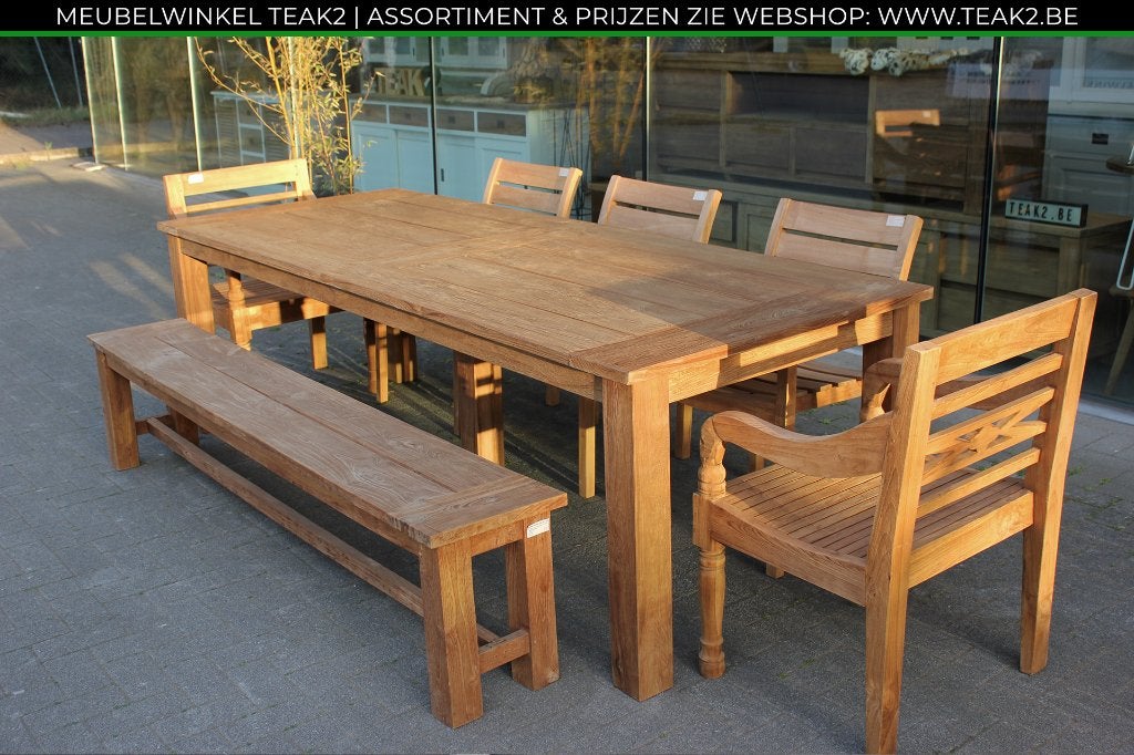 Nouveaux meubles de jardin en teck - table de jardin - TEAK2, Jardin & Terrasse, Enlèvement ou Envoi, Neuf, Bois de teck