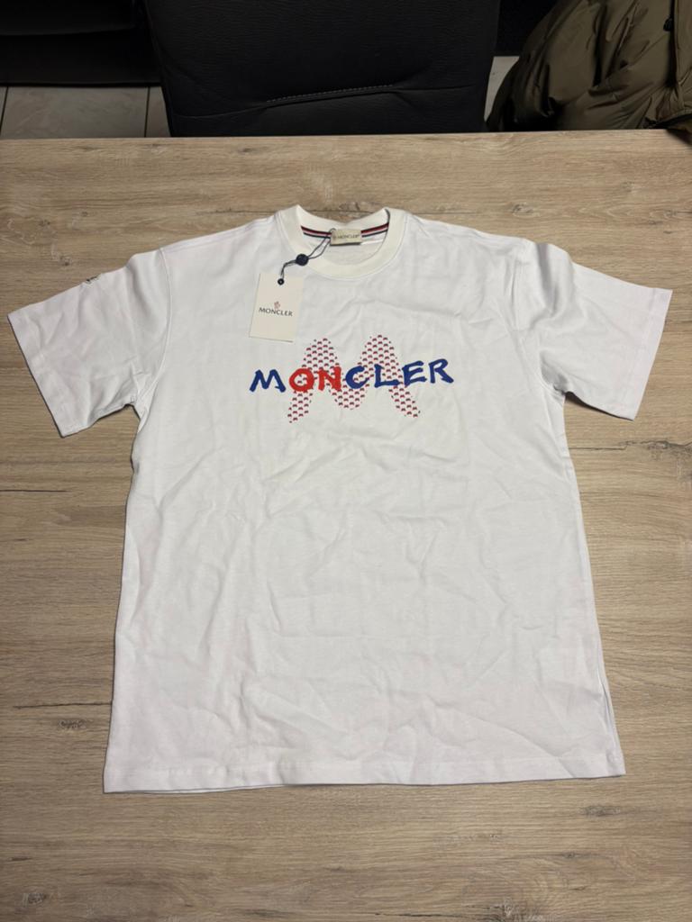 Tee-shirt moncler neuf, Kleding | Heren, T-shirts, Ophalen of Verzenden, Zo goed als nieuw, Maat 48/50 (M), Wit