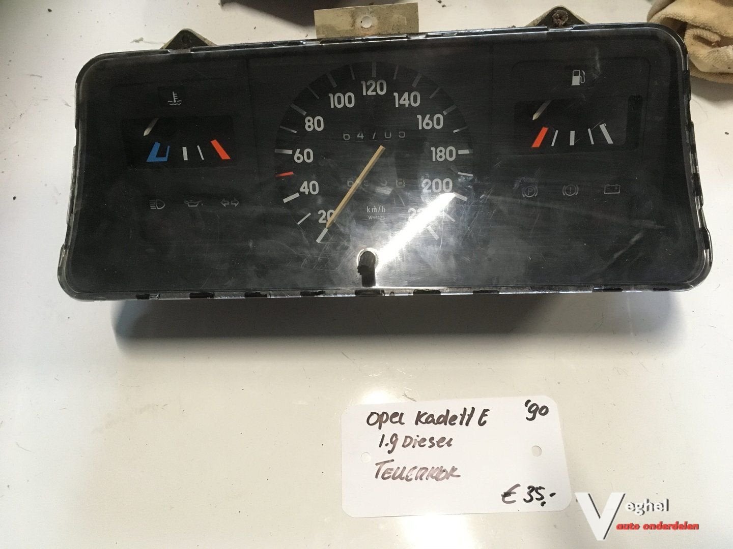 Opel Kadett E 1990 1.9 diesel Km Tellerklok, Gebruikt, -, -, Ophalen of Verzenden