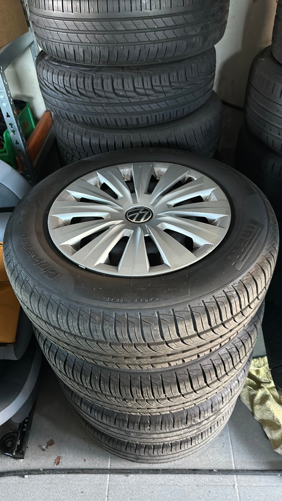 Originele wielen VW Golf, Auto-onderdelen, Banden en Velgen, Ophalen, 15 inch, Banden en Velgen, 195 mm