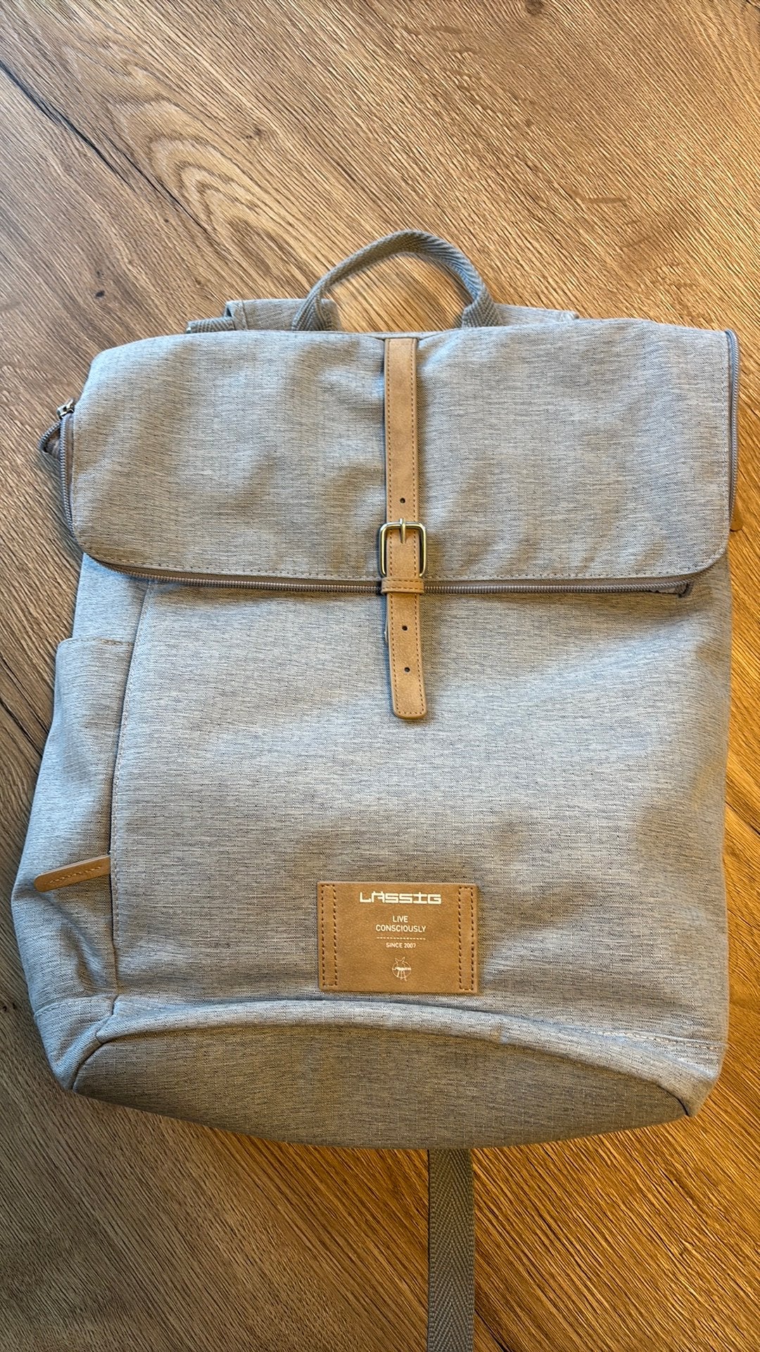 Luierrugzak Lassig in zo goed als nieuwstaat, Enfants & Bébés, Lässig, Gris, Comme neuf, Enlèvement