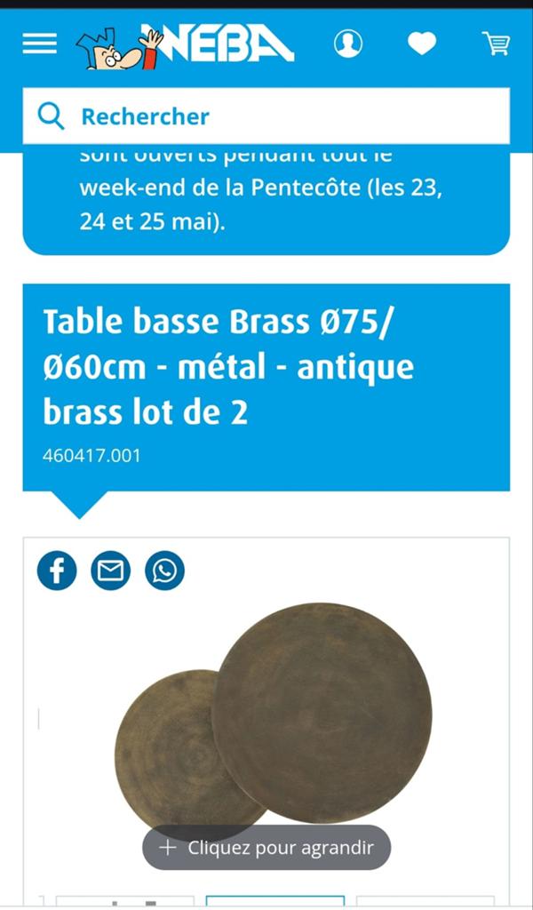 Table basse en fer martelé quasi neuve.